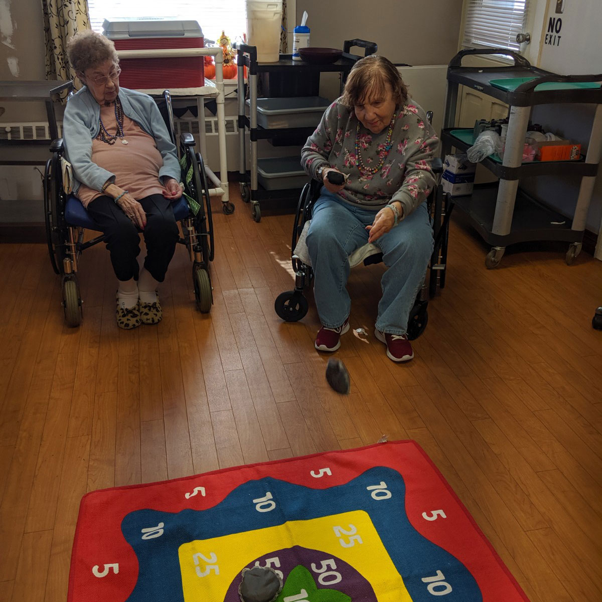 Image of residents playing game at Kadima at Palmyra Nursing and Rehabilitation Facility