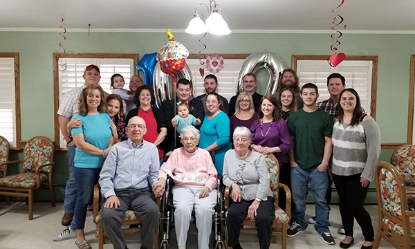 The Kadima Family Staff and Residents at 100th Birthday Party